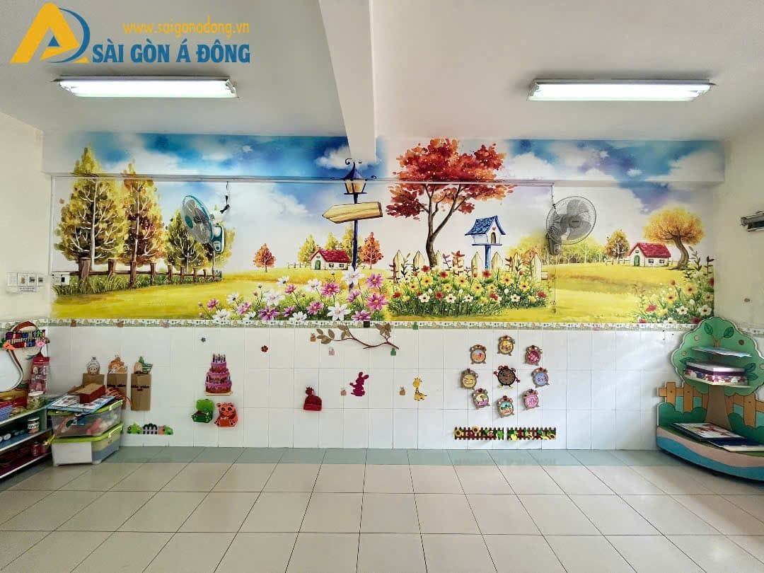 Tranh dán tường trẻ em khu vườn