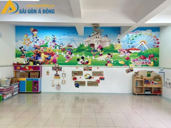 Tranh dán tường trẻ em hoạt hình thú 9 Tranh dán tường trẻ em gấu boo chuột mikey