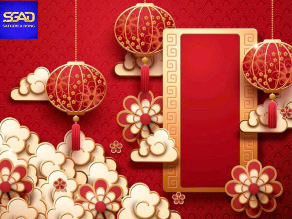 Tranh dán tường nhà hàng dimsum đẹp 15 Tranh dán tường 3D lồng đèn vàng