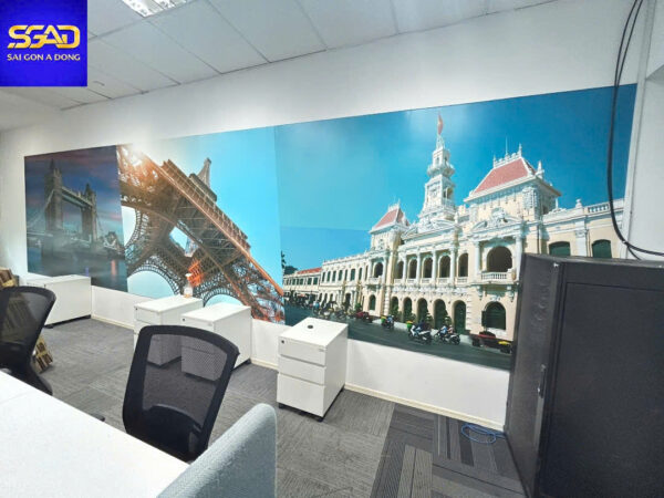 Tranh dán tường phong cảnh cho văn phòng