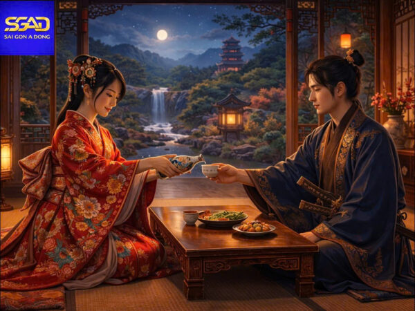 Tranh dán tường núi phú sĩ cho quán Nhật - Ảnh 5