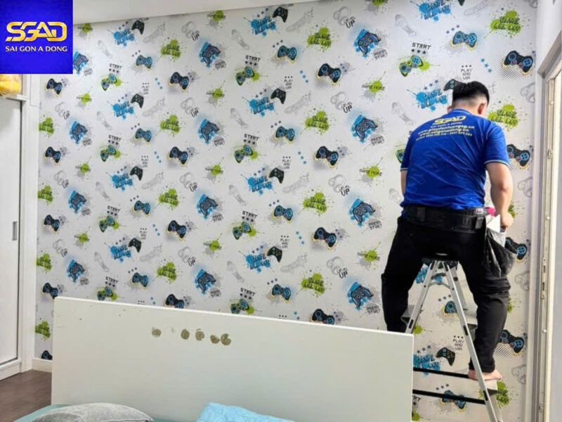 Tranh dán tường phòng khách 82 Giấy Dán Tường TP.HCM Uy Tín