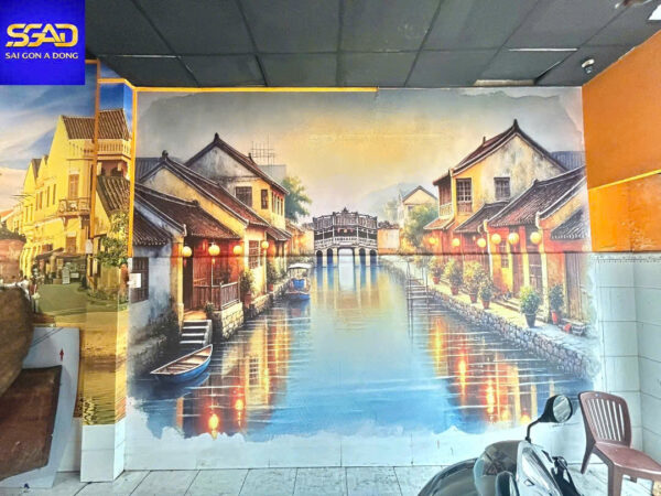 Tranh dán tường quán cafe cô gái sài gòn 9 Tranh dán tường quán cafe cô gái sài gòn - Ảnh 4