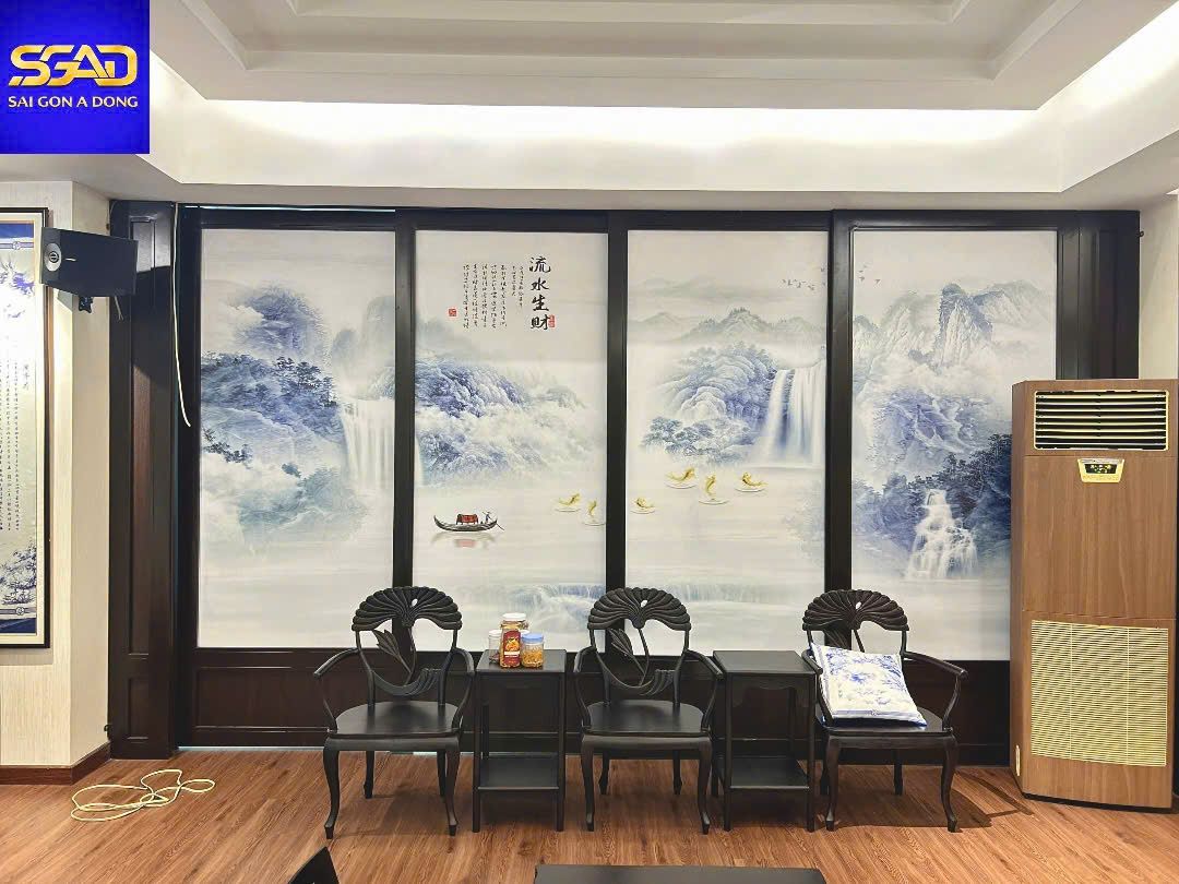 Tranh dán tường phòng khách