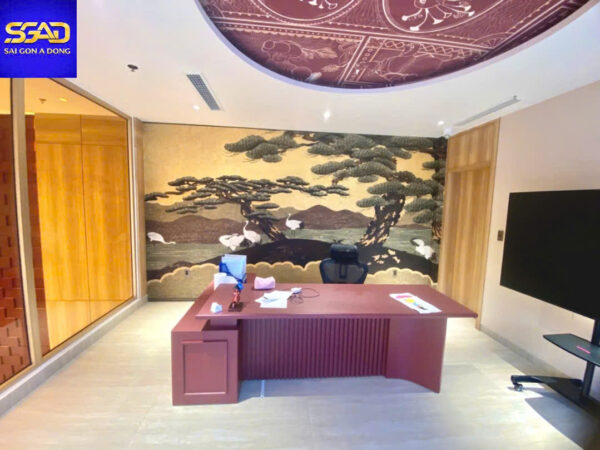 Tranh dán tường phòng khách văn phòng
