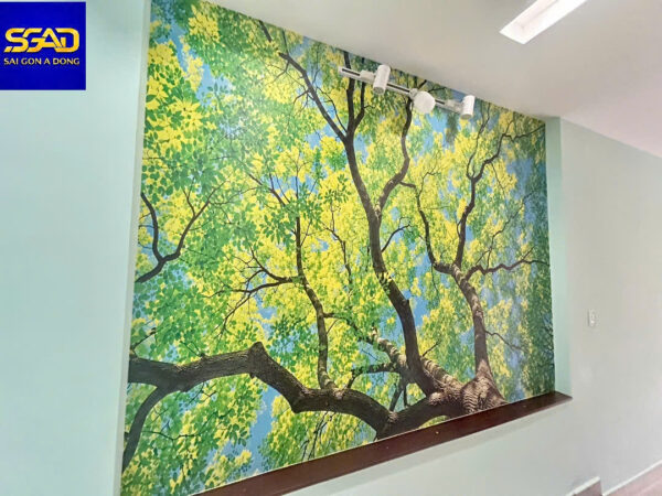 Tranh dán tường thiên nhiên cây cổ thụ