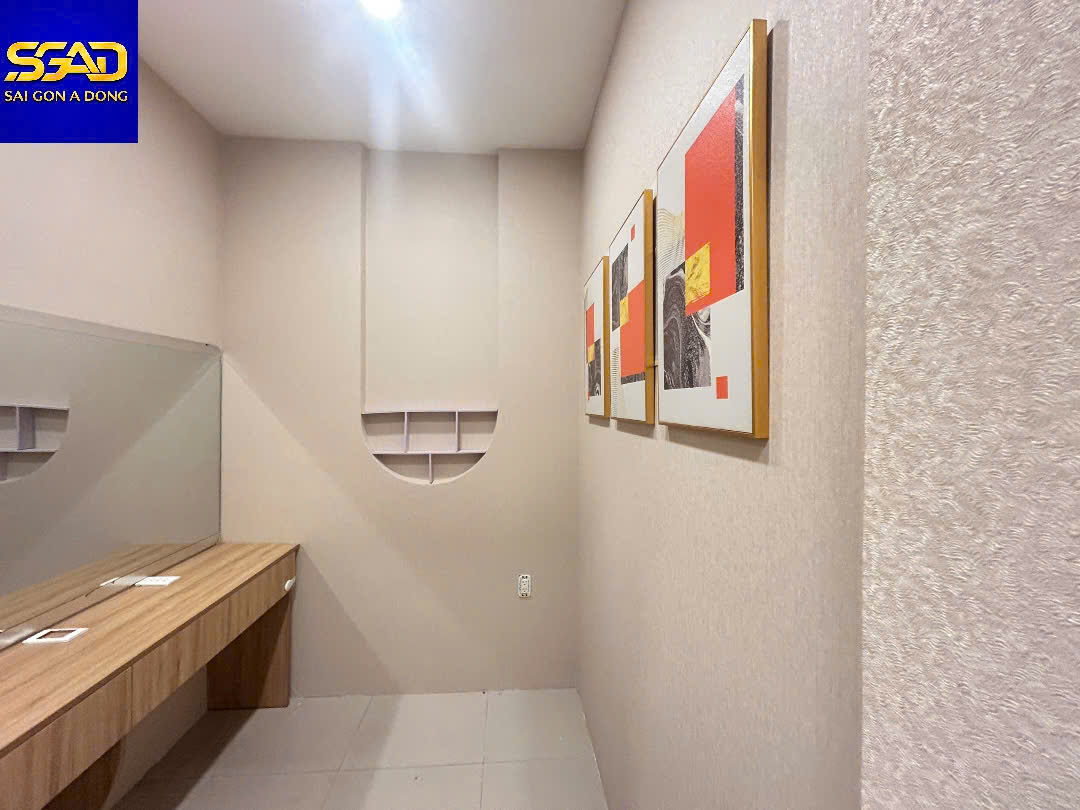 Giấy dán tường sọc gân phòng spa 4 Giấy dán tường phòng sấy tóc spa